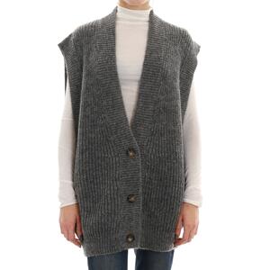 MAXI GILET GRIGIO